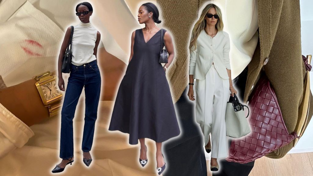 Woman styling affordable clothing to look luxurious using smart fashion hacks