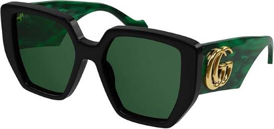 Gucci Geometric Sunglasses GG0956S Black Green