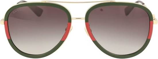 Gucci Pilot Urban Web Block Aviator Sunglasses