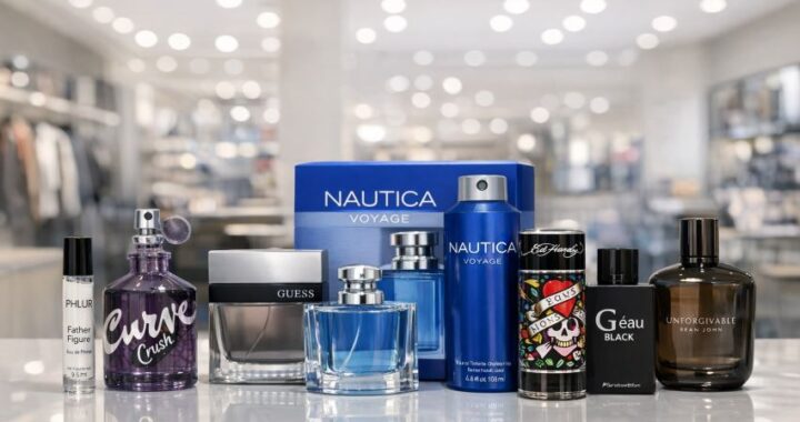 Best affordable men’s colognes 2026 lineup showing seven fragrance bottles for scent and longevity comparison