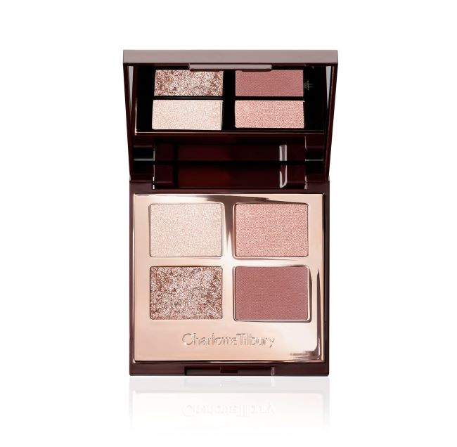 Charlotte Tilbury Bigger Brighter Eyes palette with 4 shimmer and satin matte shades for enhanced eye definition