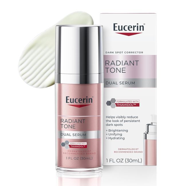 Eucerin radiant tone dual serum with thiamidol and hyaluronic acid for reducing dark spots and improving skin tone