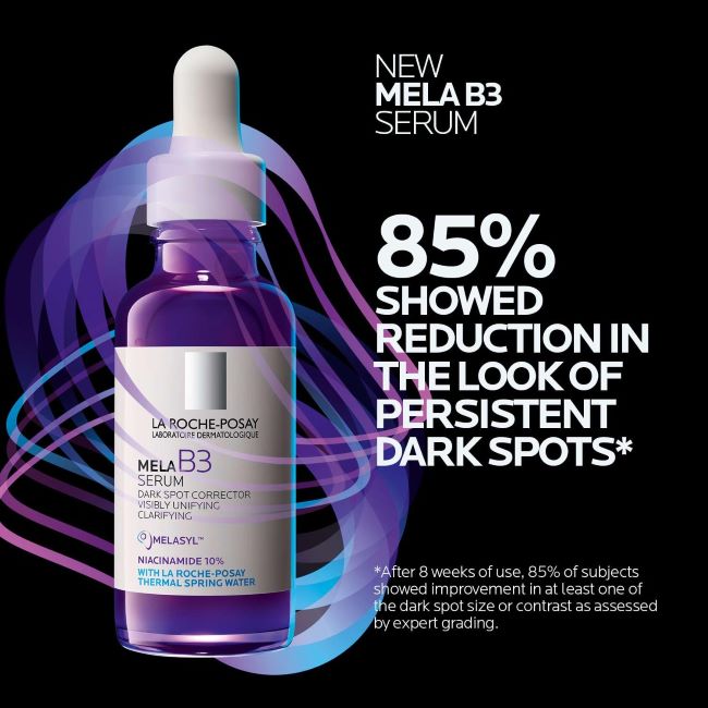 La Roche-Posay Mela B3 serum with niacinamide for correcting dark spots, discoloration and uneven skin tone