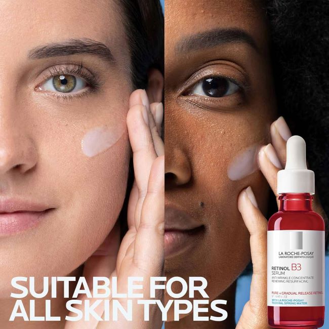 La Roche-Posay retinol face serum with vitamin B3 for smoothing fine lines, wrinkles and sun damage