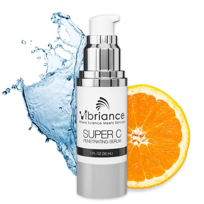 Vibriance Super C serum for mature skin to hydrate, firm and reduce age spots and wrinkles for smoother skin