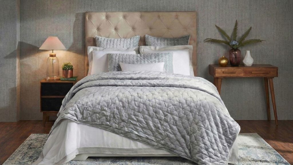 Modern bedroom featuring luxury king size bedsheets designed for ultimate comfort and style