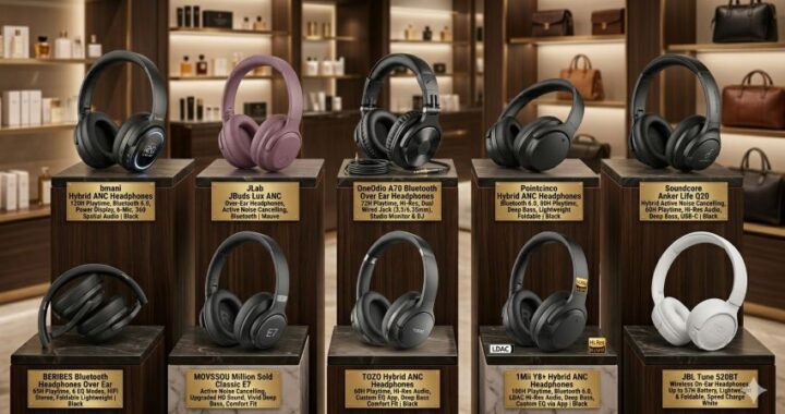 Affordable over-ear headphones with cushioned ear cups delivering premium sound quality in a modern New York (NY) setup