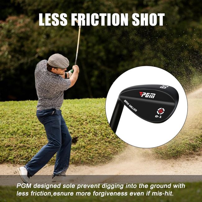 PGM golf wedge set for men and women (52/56/60°) with milled face, designed for bunker escape, spin, and short game precision