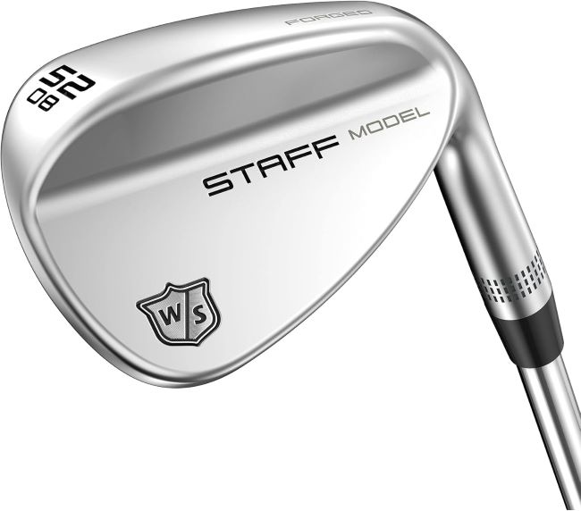 Wilson Staff Model men's golf wedge designed for precision short game shots, spin control, and improved scoring around the greens