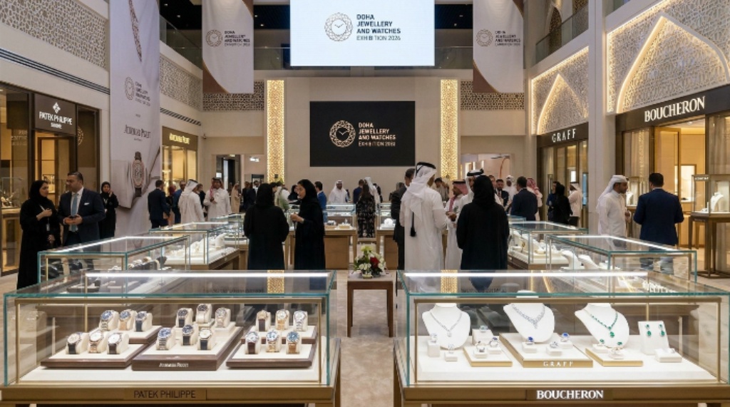 Luxury watches and jewellery on display at Doha Jewellery and Watches Exhibition 2026