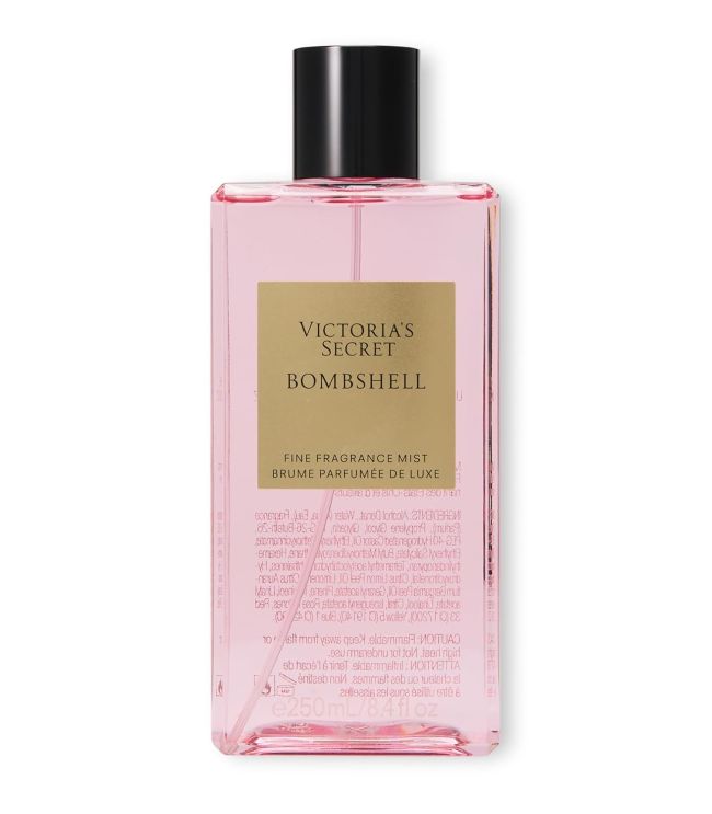 Victoria's Secret Bombshell Mist bottle with signature floral and fruity fragrance