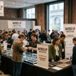 Visitors browsing watch displays at the Windup Watch Fair inside Center415 on Fifth Avenue in New York City, October 2026